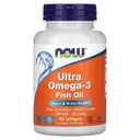 NOW Foods Ultra Omega-3 Fish Oil Heart & Brain 1000mg - 90 Softgels image 0