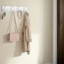 Coat Hooks, with 4 Double Metal Hooks, 40*11*7 cm, White image 3