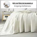 WOLTU Tagesdecke 220x240 cm, 100% Baumwollsteppdecke, Waffeldecke für Schlafzimmer, Wohnzimmer, Sofabezug, Creme image 5