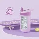 POWCAN by Meoky 18oz Single Spout Straw Sports Bottle -Purple image 1