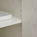 HOMCOM Kitchen Storage Unit, Modern Microwave Stand Trolley Cart, Sideboard with Cabinet,  Locking Wheels, Shelf for Living Room, Dining Room, White image 8