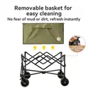 ochama Collapsible Compact Camping Wagon 200L Green, Extra Large & High Capacity, 400L Stackable Capacity, Dual Brake Off-Road Wheels, Space-Saving Storage, For Camping, Picnics, Vending & Moving image 7