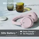 Sony WH-CH720N Noise-Cancelling Over-Ear Headphones (Pink) image 5