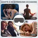 Masque de sommeil Zoesmien ZSM2320, masque pour les yeux ultra-fin bloquant la lumière, matériau en soie de mûrier et fibre de polyester, bande élastique réglable, gris, pour une utilisation à domicile pour le sommeil image 6