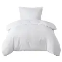 LeBonsoir White Bedding Duvet Cover Set，135x200cm/50x75cmx1 Breathable Durable Soft Comfy， with Zip， 2 Pieces， Includes 1 Duvet Cover & 2 Pillowcases，NO Comforter image 3