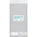 Unique Plastic Table Cover, Silver , 1.37 x 2.74m image 1