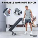 SPORTSOUL Banc de musculation plat robuste pour salle de sport à domicile, entraînement de force, montage stable, capacité de charge 610 livres image 5
