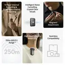 DJI Mic 2 (1 TX + 1 RX) Wireless Microphone with Intelligent Noise Cancelling, 32-bit Float Recording, Optimised Sound & 250m Range for iPhone, Android, Camera, Vlogs image 1