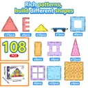 XINQIYUAN Qiyuan Jouet Éducatif Blocs de Construction Magnétiques Surface Diamant 7.5cm 108pièces [Mélange aléatoire – Couleurs issues uniquement de la photo principale] image 3