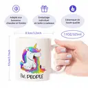 Alphynix 1 Mug blanc 33cl avec citation impertinente "BEURK, LES GENS" & licorne crachant un arc-en-ciel, cadeau de Noël ou Thanksgiving drôle contrasté,Le cadeau de la saint-valentin, cadeau d’anniversaire image 7