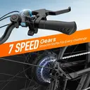 URLIFE Vélo électrique adulte 26 pouces, avec écran LCD, batterie amovible 48 V 10,4 Ah, moteur 250 W, transmission à 7 vitesses, autonomie maximale 80 km, trajet quotidien, vélo de montagne Noir 26 pouces image 7
