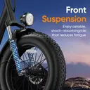 URLIFE Vélo électrique adulte 20 pouces, Tout-terrain pneus larges montagne et越野, Avec écran LCD couleur, Batterie amovible e image 5