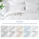 LeBonsoir Parure de lit avec housse de couette 240 x 200 cm et 2 taies d'oreiller 65 x 65 cm - Blanc image 7