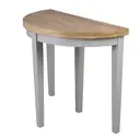 Dining & Console Table Altona Round/Half Moon Extendable Grey/Oak D:90cm image 3