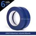 TAPEBEAR Multi-Surface Painter's Tape, UV Anti Residue Free Blue Tape, Wall Painting Masking Tape with Sharp Lines for
Indoor outdoor Painting, 0.94 inch x 60 Yard, 6 rolls image 7