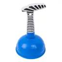 Blue TPR Plunger with 12cm Diameter Head and 12cm Plastic Handle, Durable Suction Tool image 0