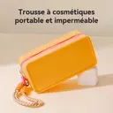 Trousse de Maquillage Portable en Silicone JORDAN&JUDY Colorblock Jaune 20*12*8cm 1 pièce image 1