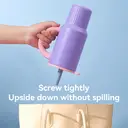 JORDAN&JUDY Subor Double-Walled Steel Straw Cup (Car-Mounted Large-Capacity Water Bottle, Insulated Cup, High-Quality Ice Cup), Purple (920ml) image 4