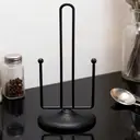 Support de Rouleau d’Essuie-Tout de Cuisine Noir JU7CER - Sur Comptoir avec Tige de Fixation, Design Moderne et Minimaliste, Idéal pour la Maison image 2