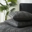MEEALLHOME Parure de lit tuftée gris foncé - 1 housse 155 x 220 cm et 2 taies 80 x 80 cm image 4