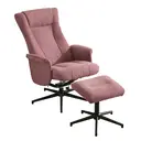 Armchair & Footstool Apero Recliner Rose Pink image 2