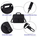 Laptop Bag 15.6 Inch Large Laptop Bag Messenger Bag Briefcase Shoulder Bag Men Premium Waterproof Business Work Bag Messenger Bag for Travel Teacher University Work - Black， New Year Sale ， Top gift picks image 2