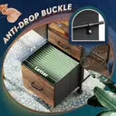 DEVAISE 2 Drawer Mobile File Cabinet, Filing Cabinet with Open Storage Shelf, Fabric Vertical Under Desk Drawers fit A4 or Letter Size, Rustic Brown image 3