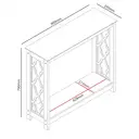 Galano Nova Console Table – Light Grey & Oak – Modern Entryway Table with Storage – Slim Hallway Bookshelf Cabinet – Space-Saving Console for Living Room, Foyer or Bedroom image 2