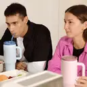 Bottle Bottle 40 oz Stainless Steel Vacuum Insulated Tumbler with Handle and Straw, Blue image 4