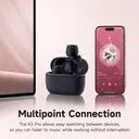 Edifier X3 Pro, Écouteurs sans fil Bluetooth V5.4, Réduction de bruit active, 22 h d'autonomie, Haut-parleur dynamique 8 mm, Texture cuir, Connexion multipoint, Noir image 6