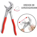 WORKPRO Ensemble de 4 pinces ménagères : multiprise, à long nez, coupante et à pompe à eau,pince image 3