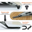 ATSHARK A-081 Aspirateur à main 8000 Pa léger et portable, chargement sans fil - Blanc image 8