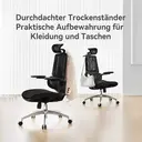 Chaise de bureau ergonomique SIHOO M59AS, chaise de bureau avec accoudoirs relevables 3D, chaise d'ordinateur avec conception de dossier double et soutien lombaire dynamique adaptatif (Noir) image 8