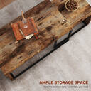 HOMCOM Nesting Coffee Table Set of 2, Industrial Stacking Side End Tables with Metal Frame for Living Room, Bedroom, Rustic Brown image 3