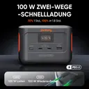 Jackery Explorer 100 Plus Tragbare Powerstation, 99Wh LiFePO4-Akku Schnellladung, 3-Port 128W TragBack-up-Akku für Reise Notfall image 1
