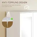 HOMCOM 2 Door 3 Drawer Mirrored Wardrobe with Rail, Modern Clothes Storage Cupboard with Mirror, Drawers and Adjustable Shelves for Bedroom, 80 x 50 x 180 cm, White image 6