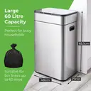 Tower Ozone Sensor Bin 60L, Stainless Steel image 3