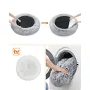 SONGMICS Lit donut pour chien avec housse amovible et lavable gris clair - Ø 100 cm image 8