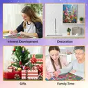 JU7CER Kit de broderie diamant 5D Fleurs sauvages - 30 x 40 cm  image 3