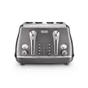 De’Longhi Icona Metallics 4 Slice Toaster, Grey, CTOT4003.GY image 0