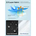 baleaf Women's Waterproof Trousers 10000mm Rain Windproof Overtrousers Lightweight Hiking Walking Cycling Pants Black L image 5