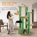 PAWZ Road Grand arbre à chat avec hamacs, griffoirs et niche vert - 170 cm image 2