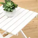 Interiors by Premier Side Table Beauport Wood Foldable White image 3