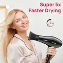 CONFU high-speed hair dryer 8926 black, 19,000 rpm, long-lasting, 2300W power, 1 air nozzle image 3