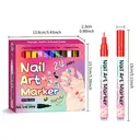 Set de 24 Stylos Nail Art Couleurs, Stylos Vernis 3D 0,5 mm avec Outils à Pois, Peinture Acrylique et Pinceau Fin, Résistants à l’Eau et Séchage Rapide pour la Création DIY de Nail Art image 4