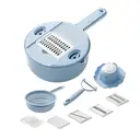  3-in-1 Vegetable Slicer Mandoline Adjustable Thickness Kitchen Gadget Blue                 image 0