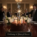 Morrisons Cake Candle Sparkler Number 4 Silver image 2