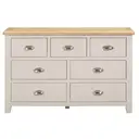 Drawer Chest Windermere 7 Drawers Oak Top Grey/Natural image 1
