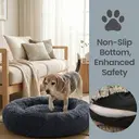 SONGMICS Panier pour chien avec bords surlevés rond gris foncé - 90 x 20 cm image 5