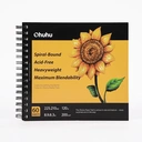 Ohuhu Sketchbook for Alcohol Markers - 200GSM Heavyweight Acid-Free Paper, 120 Pages (60 Sheets), No Bleed-Through, 8.9×8.3" (22.5 x 21 cm), Hardback Spiral Bound Art Book for Drawing & Sketching image 9